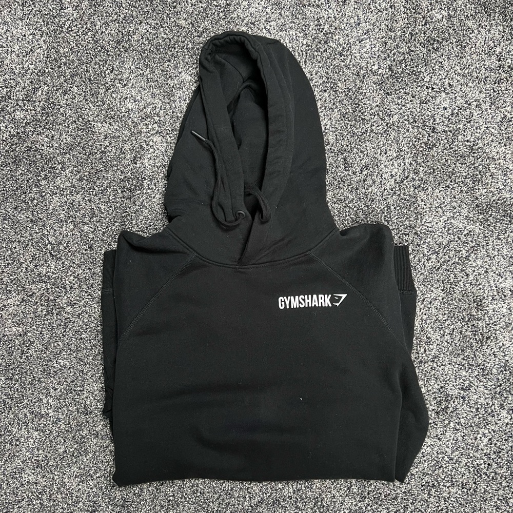 Gymshark Crest Hoodie - Black - Large